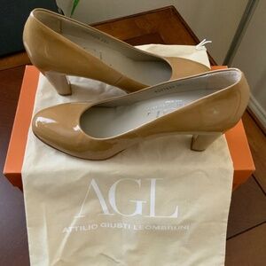 AGL NUDE Patent Leather Pump SZ 38.5